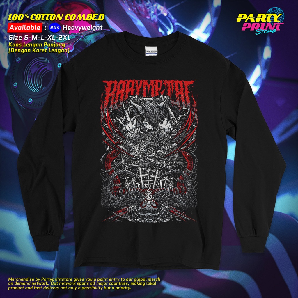 Partyprintstore Kaos Lengan Panjang Pria Band BabyMetal Baby Metal Master Of Metal #9