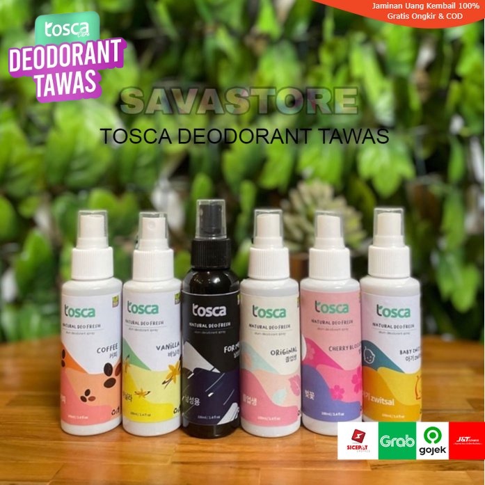 TOSCA Deo Spray Tawas TOSCA Natural Deodorant Spray 100ml deodorant tawas alami