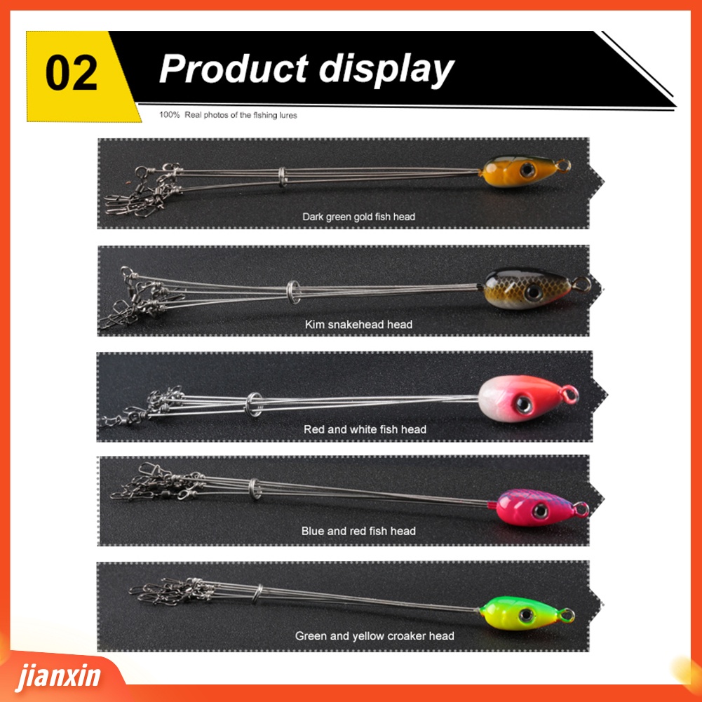 (In Stock) 5lengan Alabama Rig Fishing Lure Dengan Konektor Putar Umpan Buatan Palsu