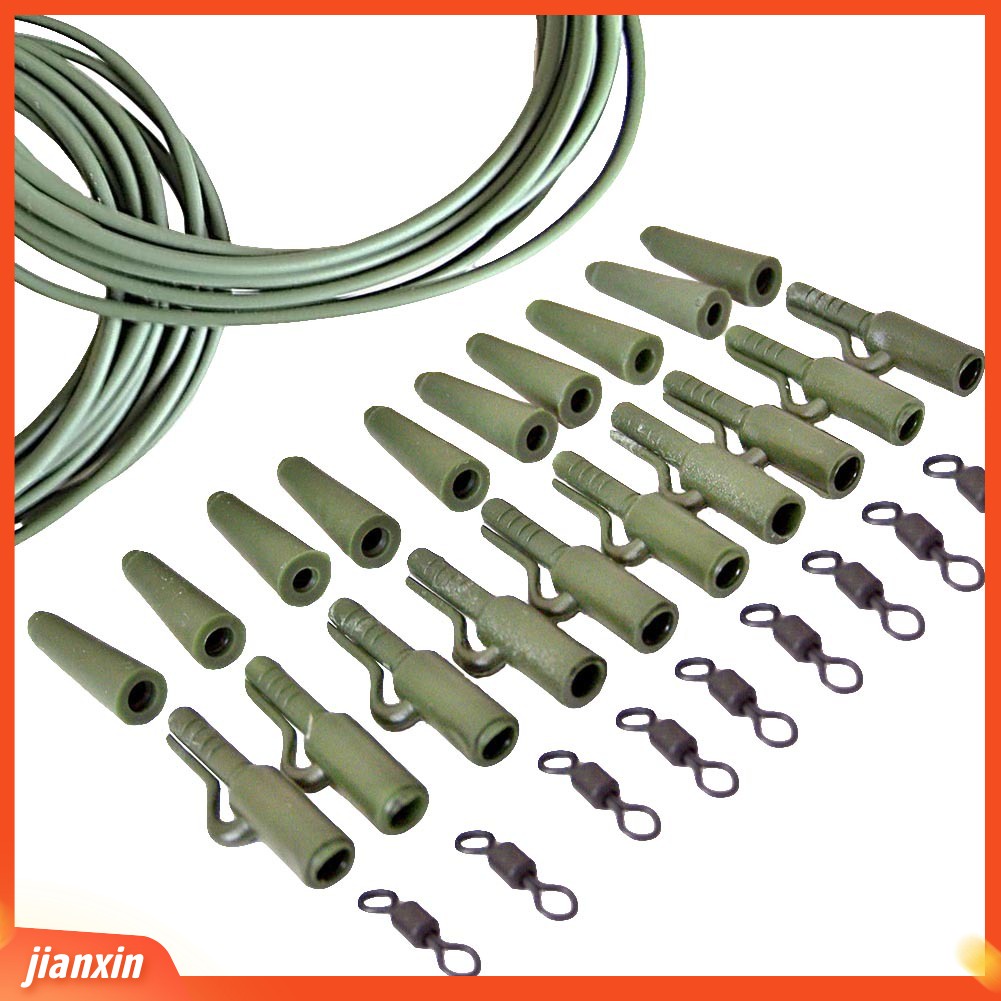 (In Stock) 32Pcs /Set Outdoor Fishing End Tackle Carp Weight Lead Clips Putar Rig Tabung Alat