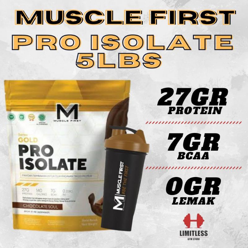 [PROMO] Musclefirst PRO ISOLATE 5 lbs - M1 Whey Protein Isolate Tinggi Protein Untuk Cutting BPOM