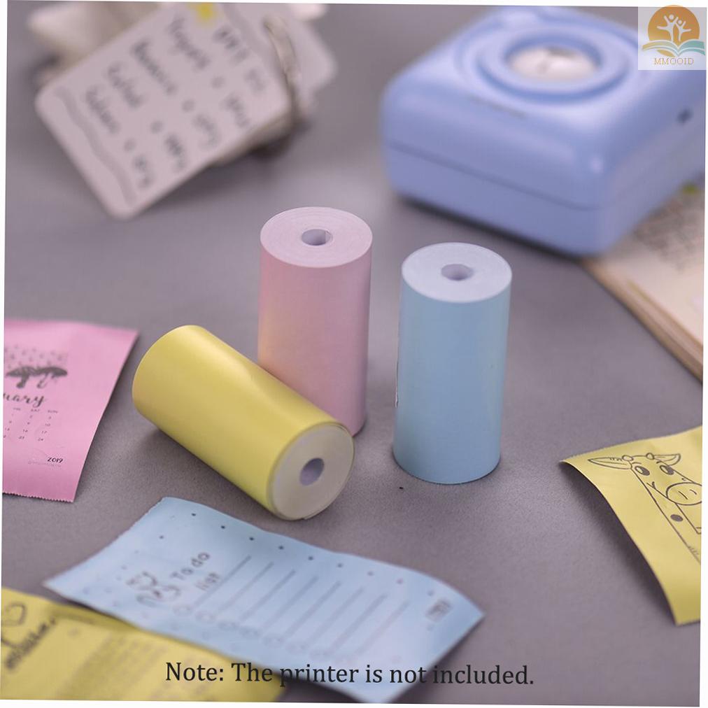 In Stock Color Thermal Paper Roll 57*30mm (2.17*1.18in) Nota Tagihan Kertas Foto Printing Bening Untuk PeriPage A6 Pocket Thermal Printer Untuk PAPERANG P1/P2 Mini Photo Printer, 3roll