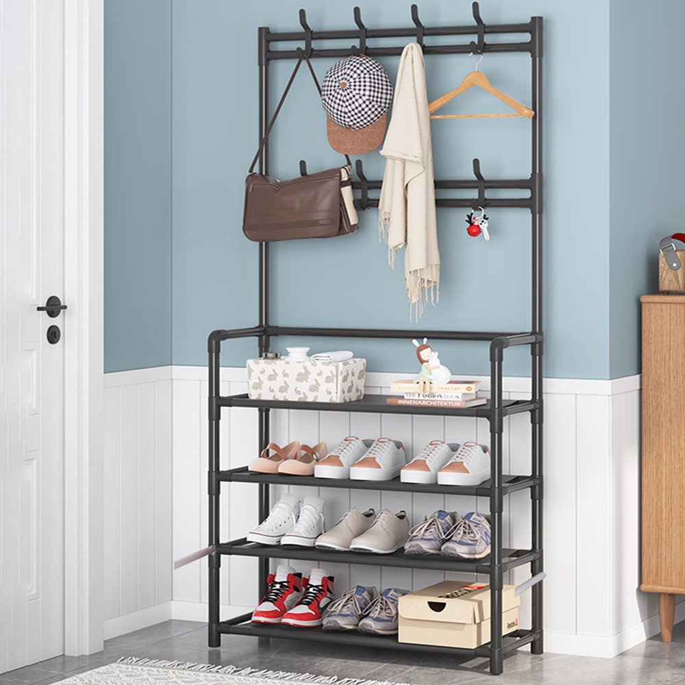 Stand Hanger Gantungan Baju 3-5 Susun Rak Sepatu Susun Rak Besi Gantung Baju Rak Serbaguna - RM012