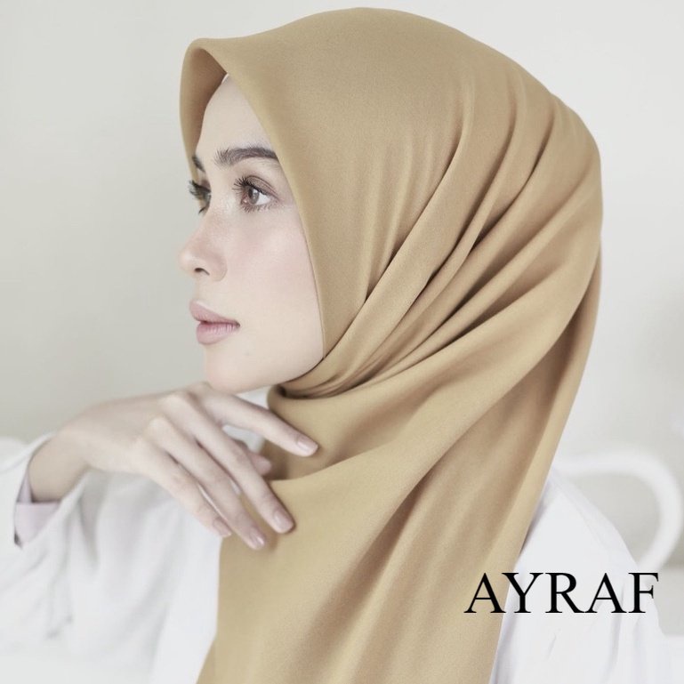 COD hijab segiempat bella square tepi neci size 115x115 warna coklat beige/kerudung jilbab segiempat