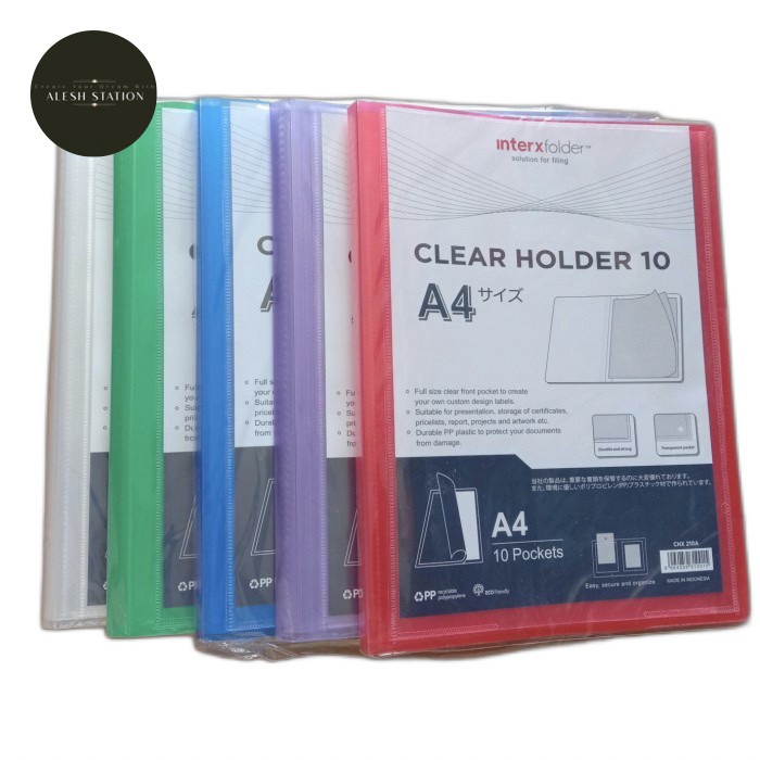 Inter X Clear holder A4 10 lembar / Display Album A4