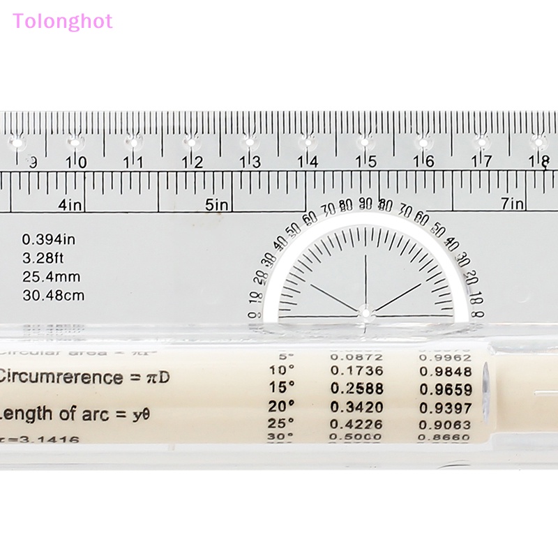 Tolonghot&gt; Multi Fungsi Alat Gambar Roll Draw Ruler Metric Rolling Ruler Clear Paralel Rolling Ruler Angles Line Ruler Untuk Anak Sumur