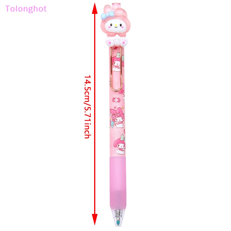 Tolonghot&gt; 1pc Resin Patch Press Pen Gadis Kecantikan Tinggi Pena Logam Klip Pena Netral Super Cute Siswa Alat Tulis Dengan Baik