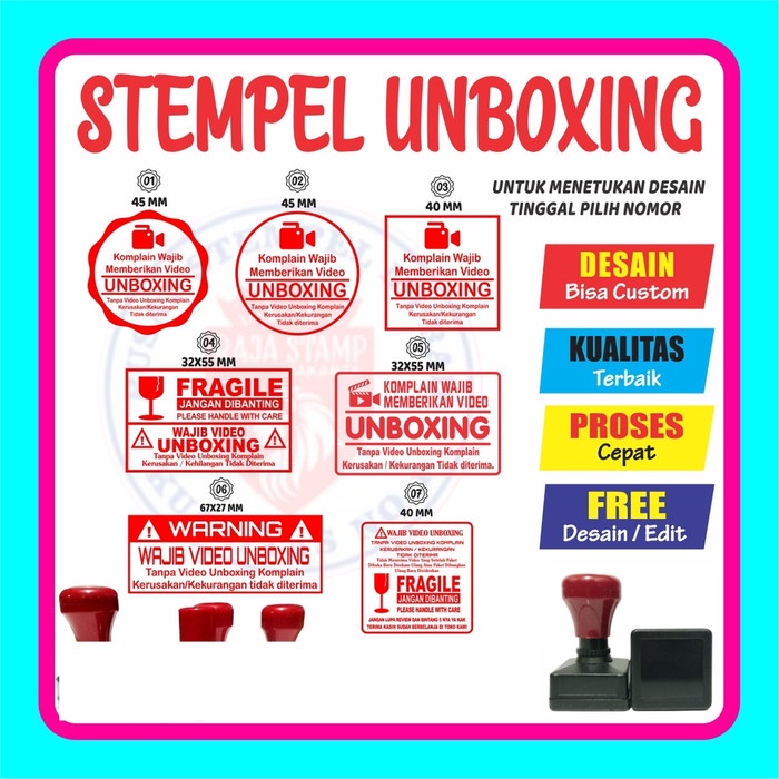Stempel Custom STEMPEL PACKING, STEMPEL UNBOXING, STEMPEL FRAGILE