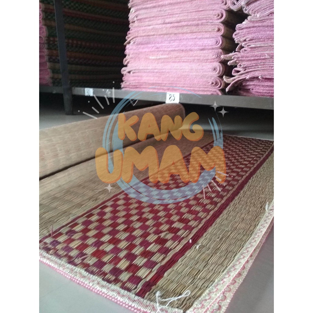 Tikar mendong 85 (170x200cm) pandan asli jumbo tebal samak lesahan tiker lipat serat  tenun kloso