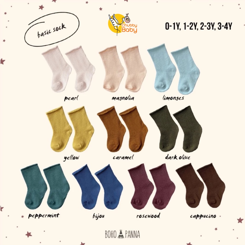 Bohopanna - Basic Socks | Kaos Kaki Anak