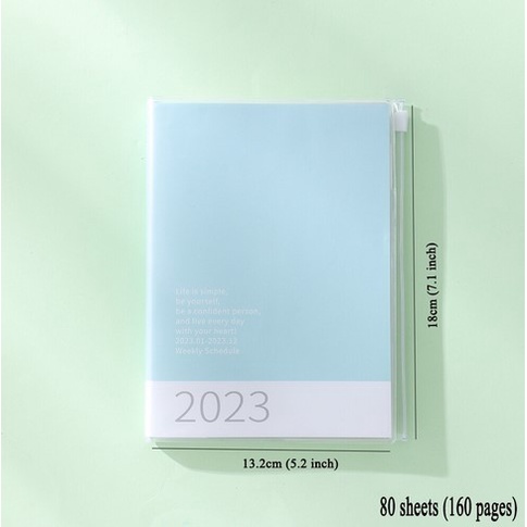 

✨BISA COD✨ -2023 Pastel Weekly/Monthly Planner/Agenda Mingguan Bulanan | NB69I - Green