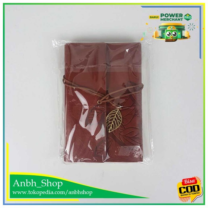 

✨BISA COD✨ -Agenda Planner Kerja / Buku Catatan Cover Kulit Retro / Binder Note - Coklat