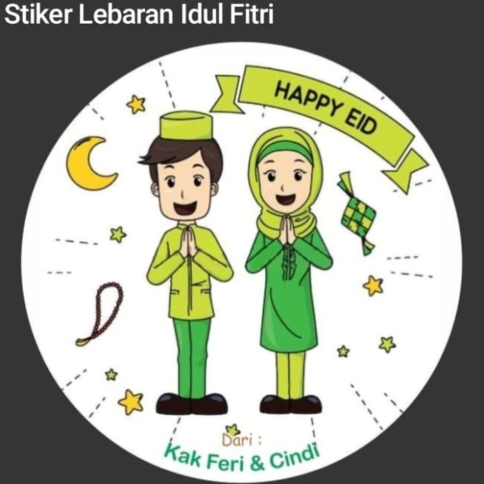 Sticker Motif Lebaran / Sticker Toples / Label Toples / Label Lebaran