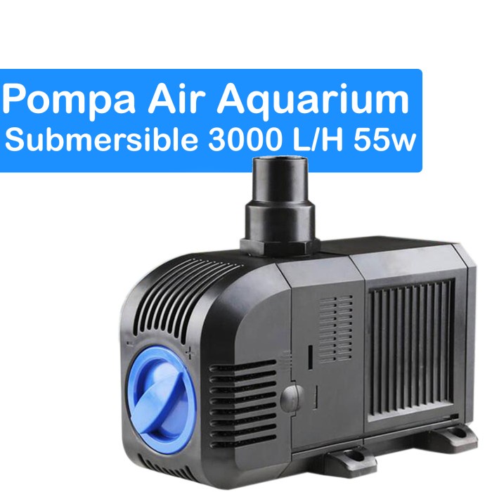Pompa air submersible untuk Kolam ikan / air terjun 3000 L/h daya 25w