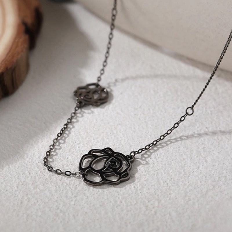 Kalung Bunga Bahan Alloy Populer Untuk Wanita