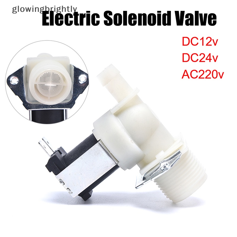 [glowingbrightly] Dc12v 24V AC220V Katup Pembuangan Air Plastik Solenoid Masuk Air Listrik TFX