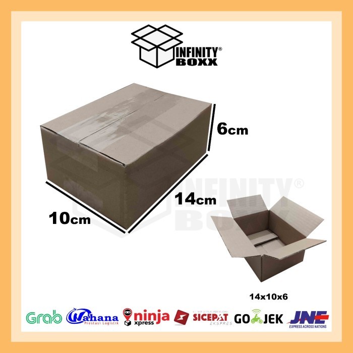 

kotak kardus box packing ukuran 14x10x6 CM SHEET POLOS