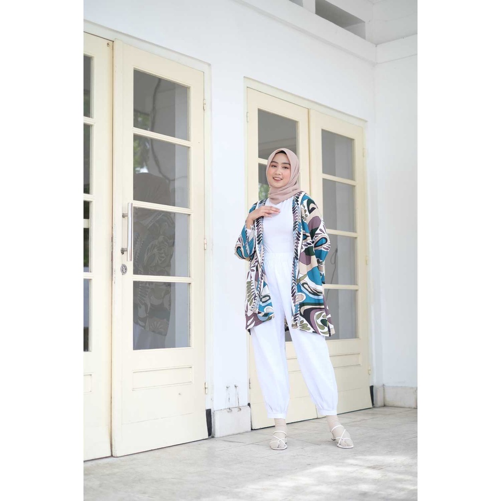 Outer Cardigan Kimono Batik, Cardigan Wanita Oversize, Cardigan Katun