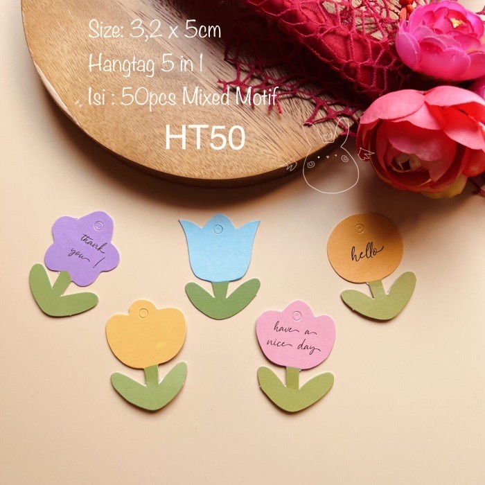 

Hangtag Bunga Flower Tag HT Gantungan Kartu
