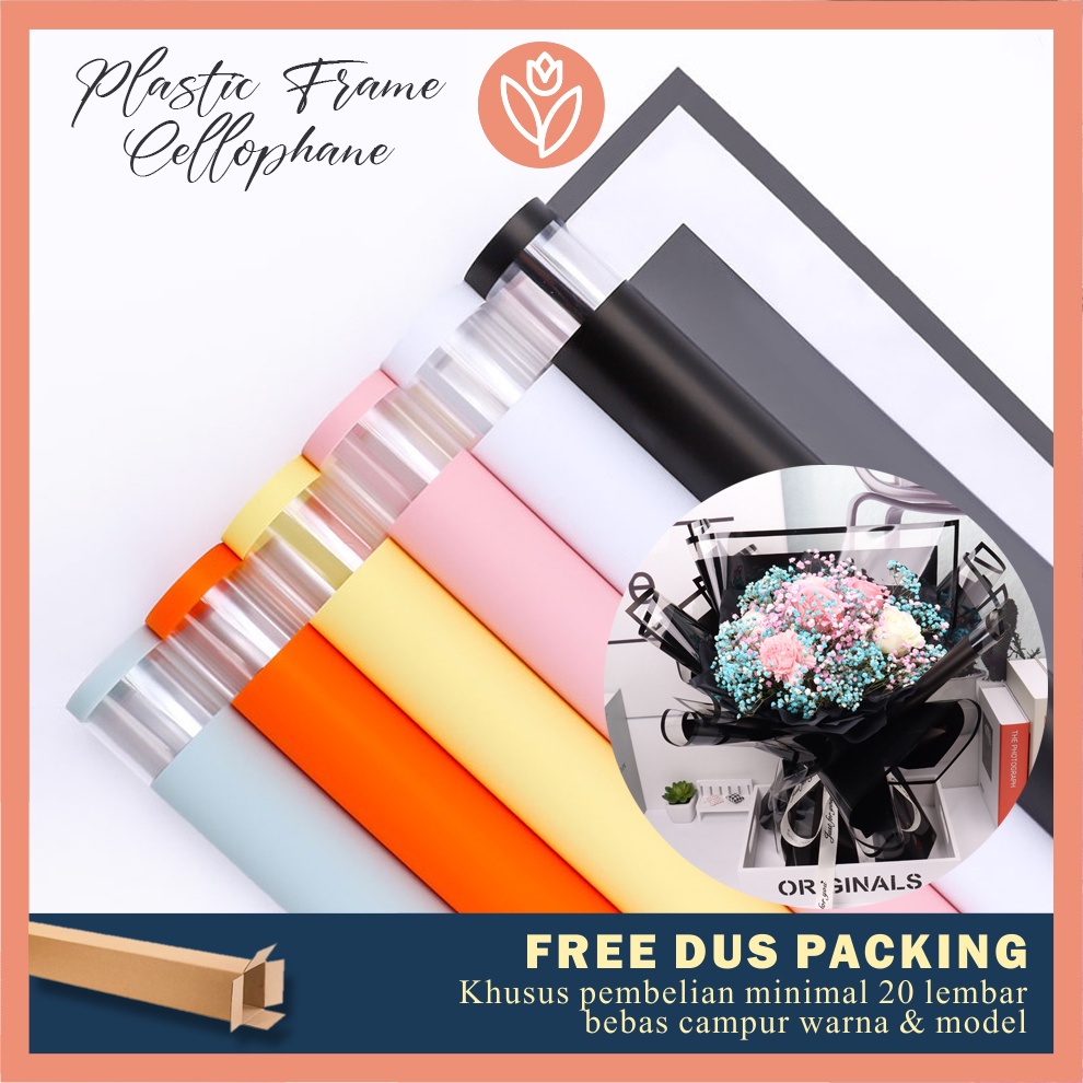 

TULIP PAPERIE ❤ KERTAS CELLOPHANE PLASTIK BUKET BUNGA LIST WARNA PLASTIC FRAME FLOWER WRAPPING PAPER