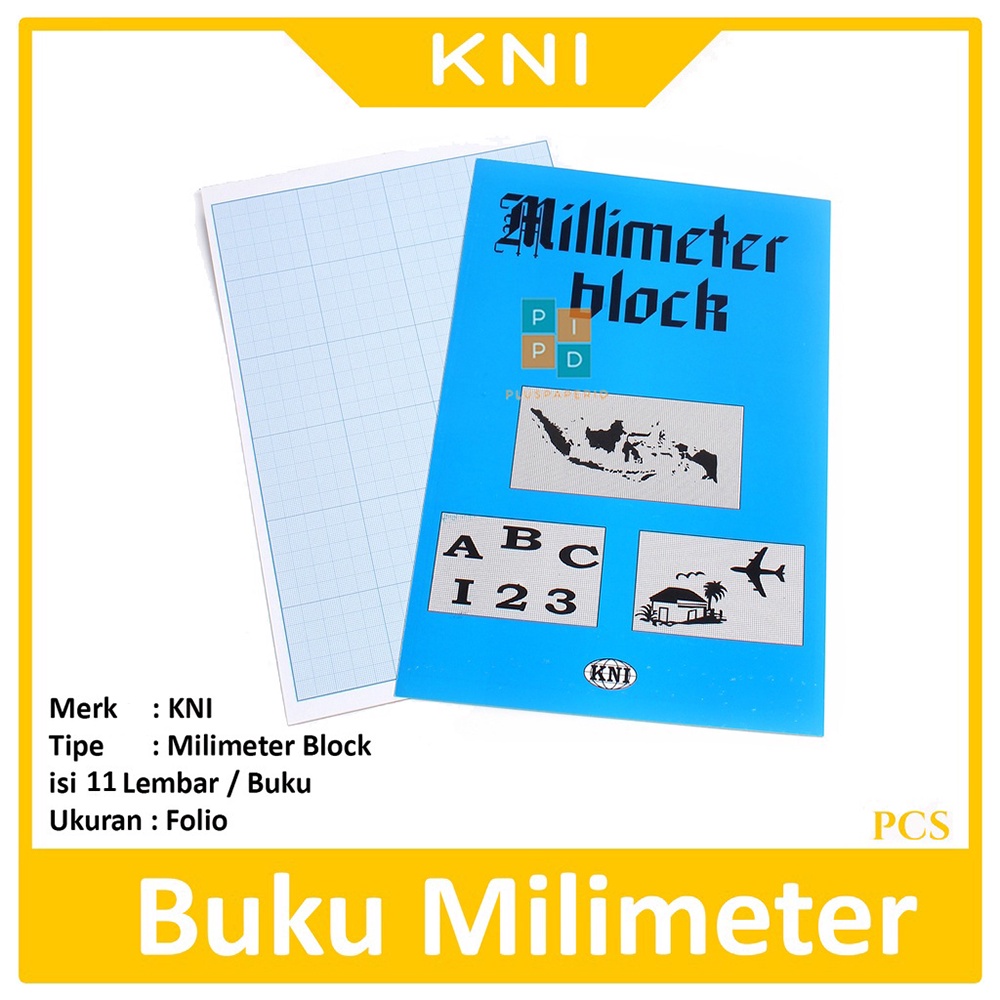 KNI Buku Milimeter Block Ukuran Folio - Buku