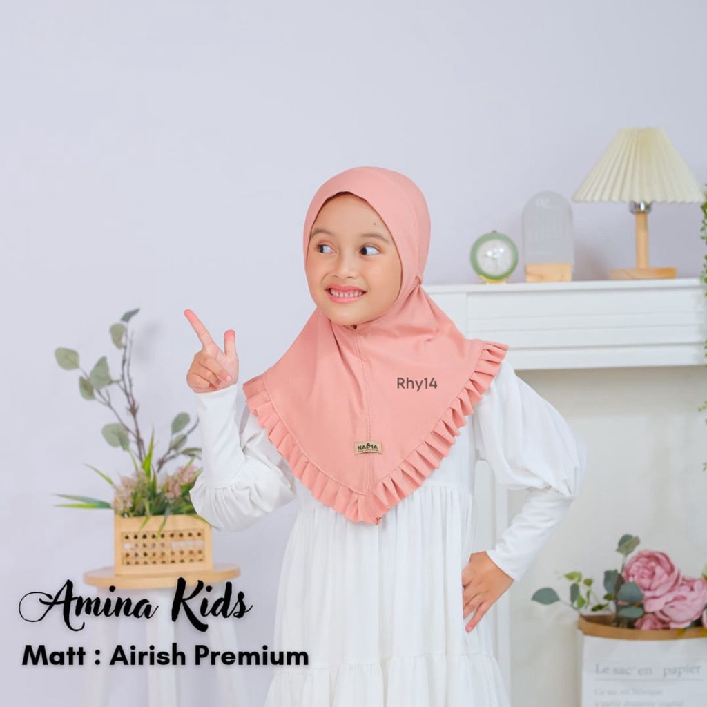 Hijab Instan Anak Amina 2-7 thn | Hijab Anak instan Syari matt Airish