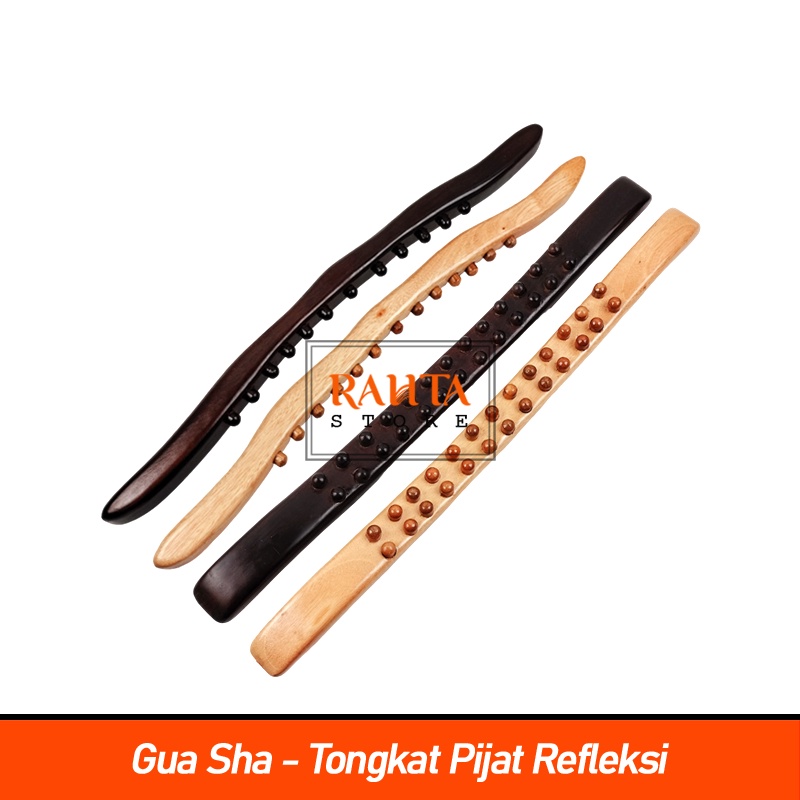 KT89-Gua Sha Tongkat Kayu Refleksi Punggung/Guasha terapi Leher/Tongkat refleksi teraphi
