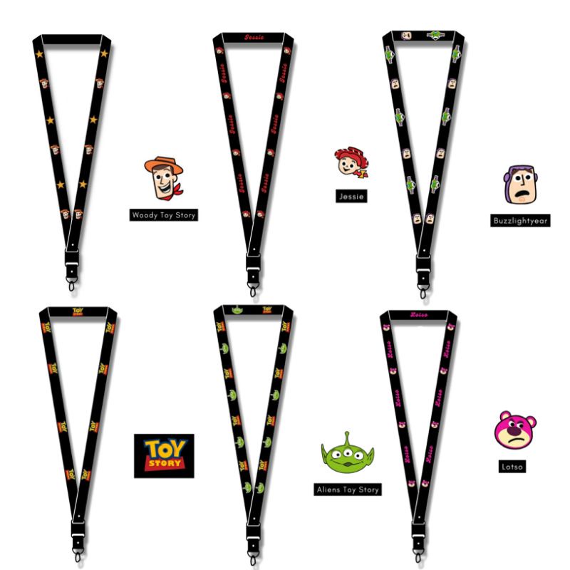 

Lanyard TOY STORY WOODY BUZZLIGHTYEAR LOTSO / Tali Lanyard Gantungan Leher Name Tag Id Card / Pods / Brand lokal