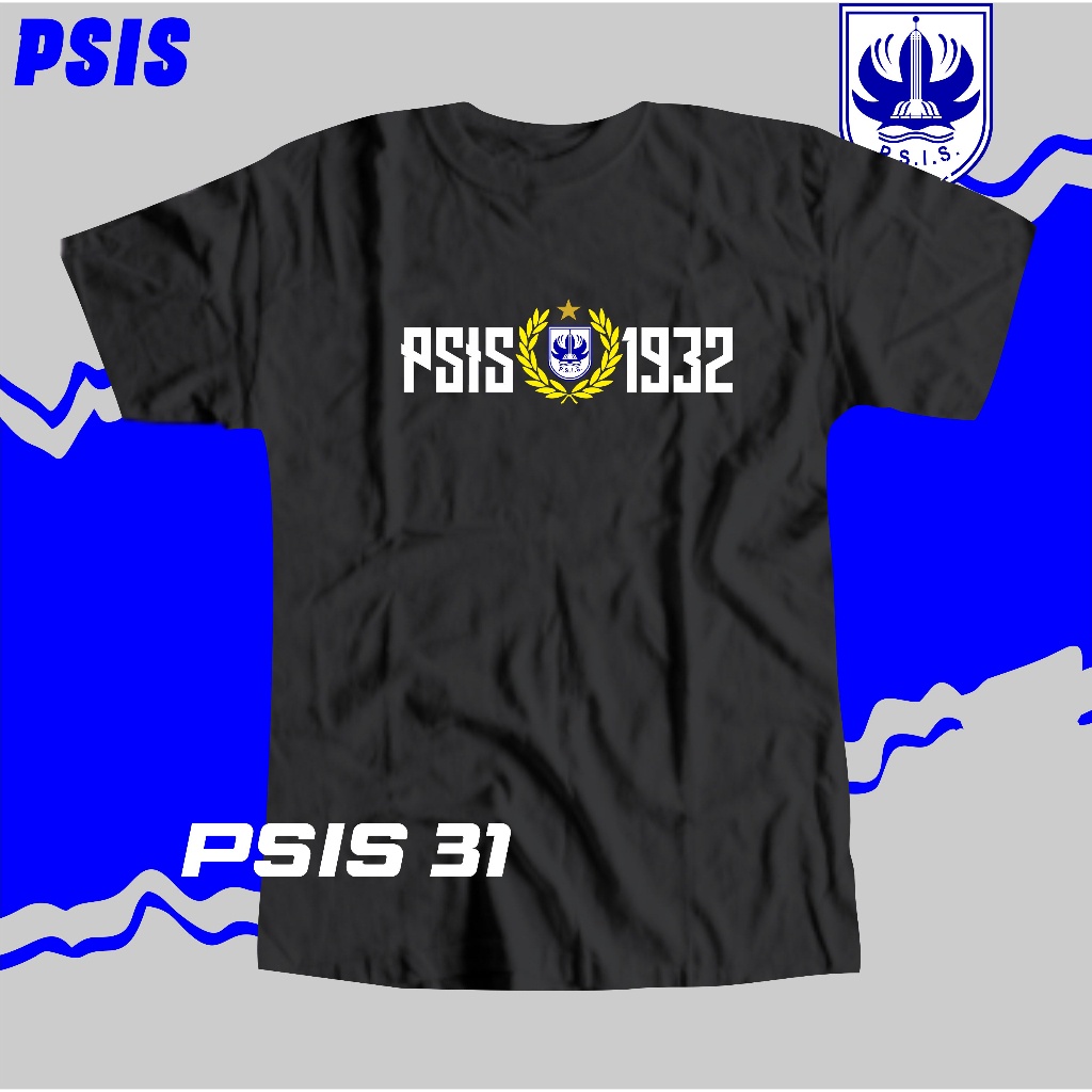 kaos psis semarang warna hitam motif 1932 // kaos suporter psis semarang terlaris CODE 31