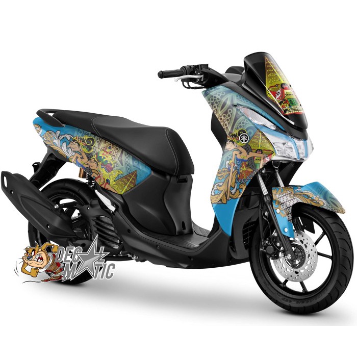 Decal Stiker Full Body Motor yamaha LEXI 125 - Batik Wayang 2
