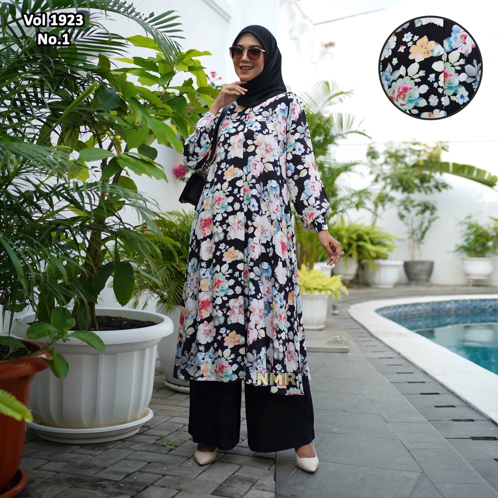 NMR Setelan Celana Tunik Rayon Jepang Vol 1923-1