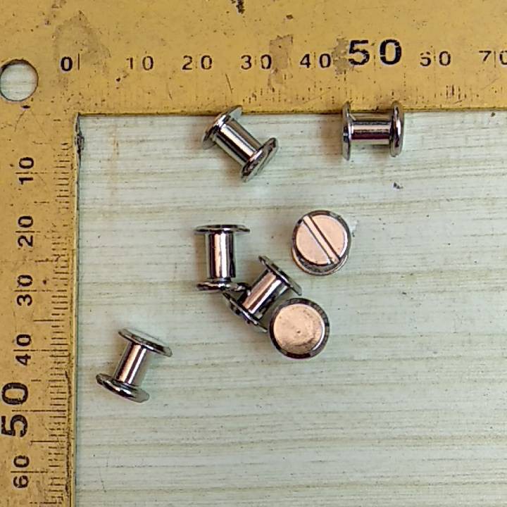 

Baut Jilid buku 7 mm (obeng minus) warna silver nikel