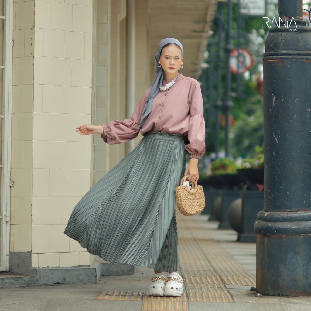 Rok Plisket Premium Polos Gemmi By Rania Fashion