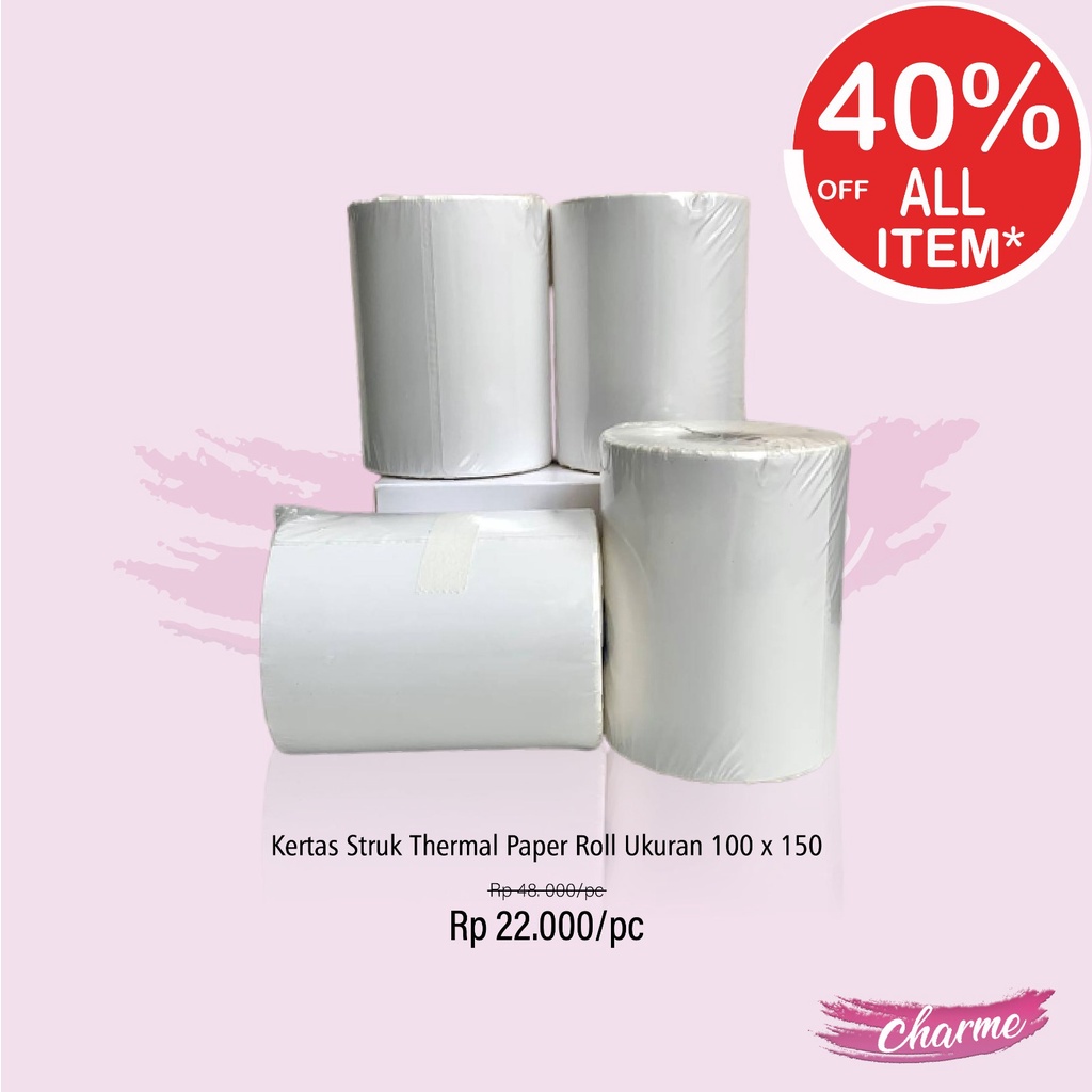 

(READY & ORI) Stiker Sticker Thermal Paper Roll kertas thermal ukuran 100 x 150