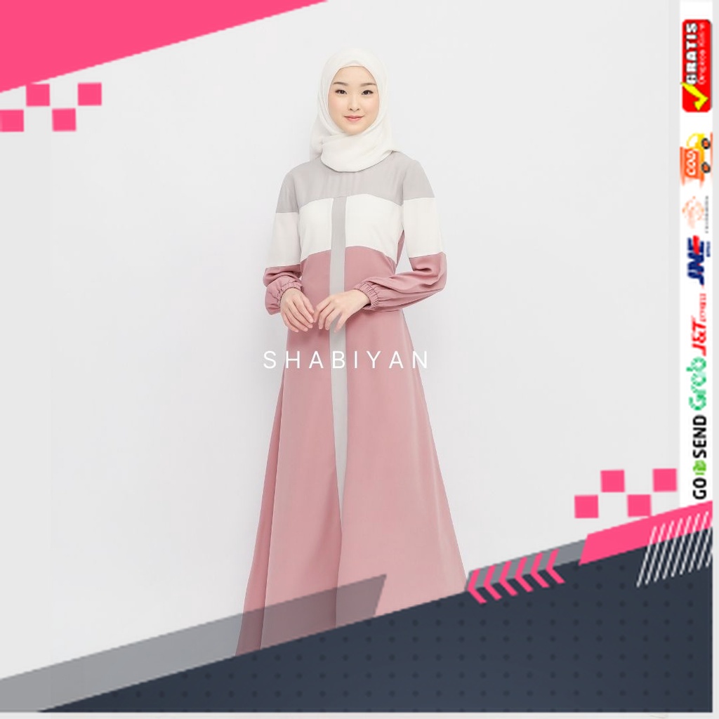 BAJU GAMIS MODEL BARU TERMURAH STYLE TRENDY /SHABIYAN Gamis Remaja Syari Polos 422