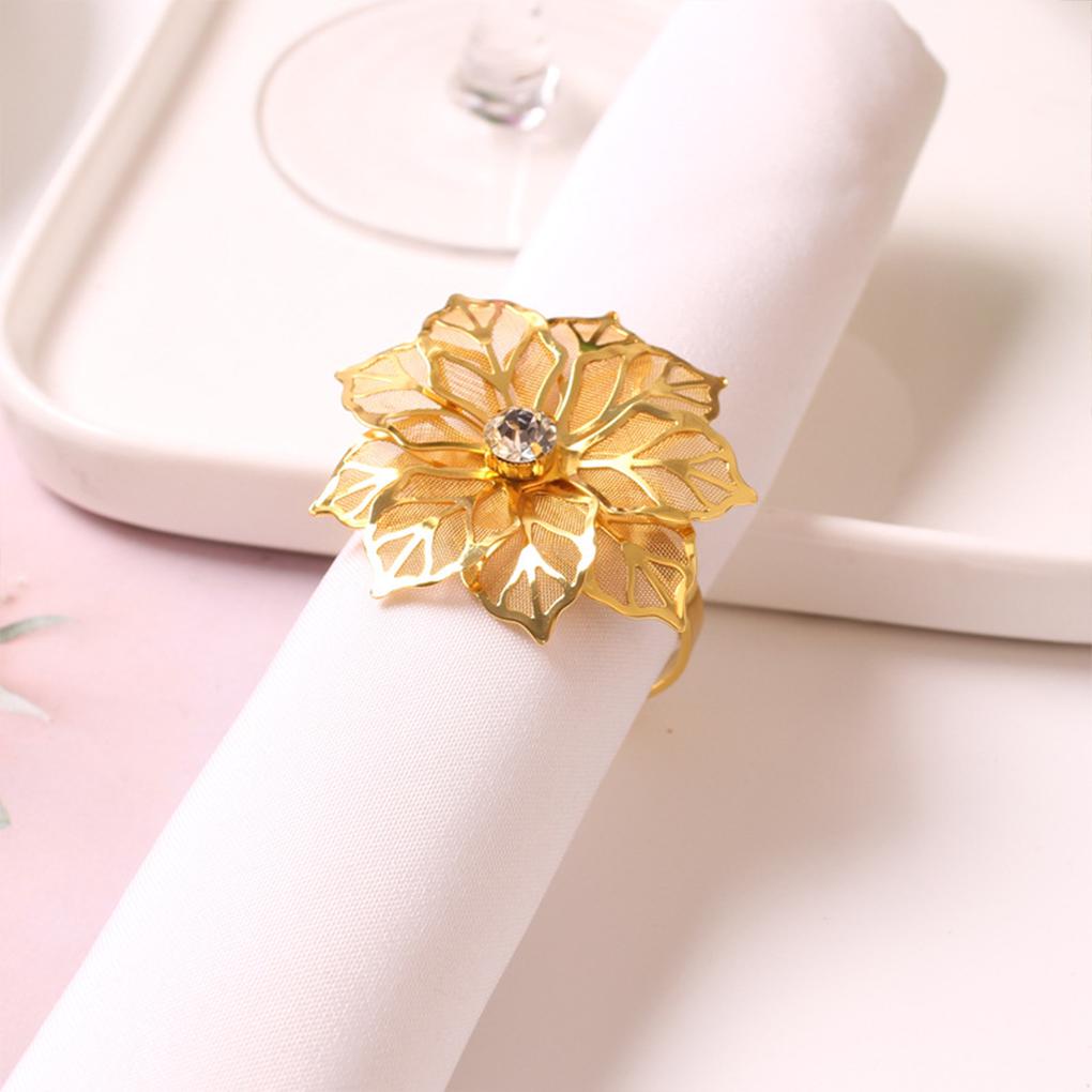 6x Napkin Ring Paper Clip Dekorasi Meja Tahan Karat Stainless Steel Pengerjaan Halus Stainless Steel Restoran Hias