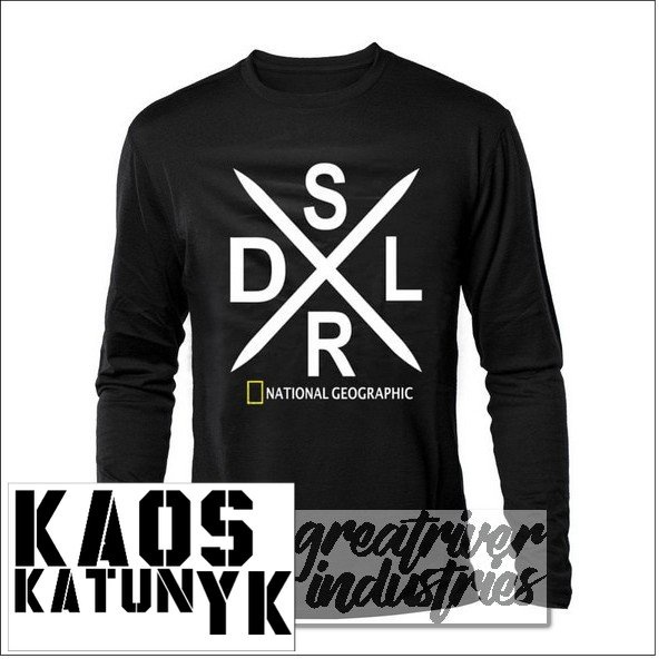 kaos national dslr geographic ( lengan panjang ) cotton