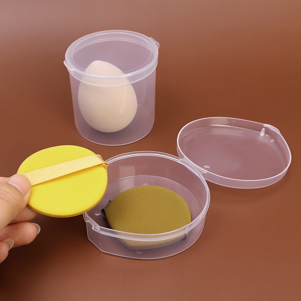 Makeup Telur Transparan Pengeringan Kotak Penyimpanan Portable Transparan Dustproof Powder Puff Storage Case Basah Dan Kering Makeup Sponge Anti-Drop Kotak Penyimpanan