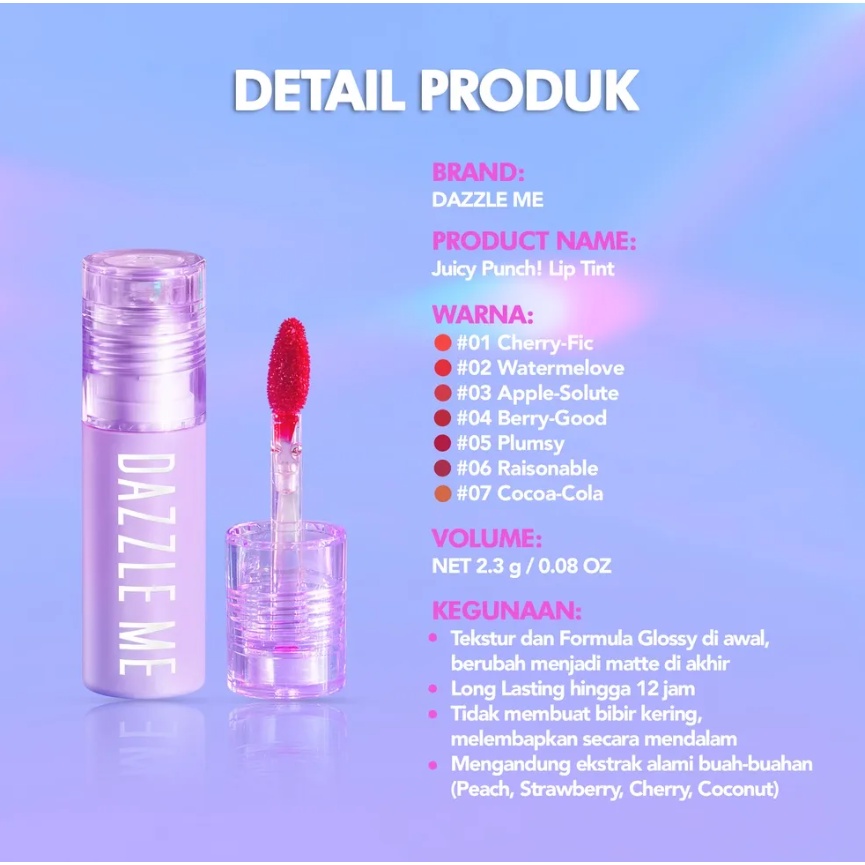 (READY &amp; ORI) DAZZLE ME JUICY PUNCH LIP TINT GLOSSY BPOM