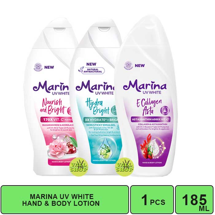 MARINA UV WHITE HAND AND BODY LOTION 185 ML