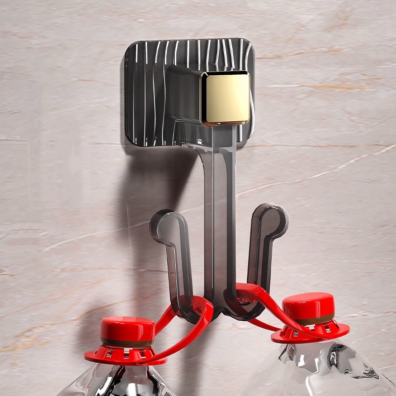 Gantungan Handuk Kalung Topi Bantalan Kuat Rumah Organize Alat Perekat Diri Sandal Drain Rak Dua Slot Sepatu Kait Gantung Barang Hemat Tempat Finishing Rak