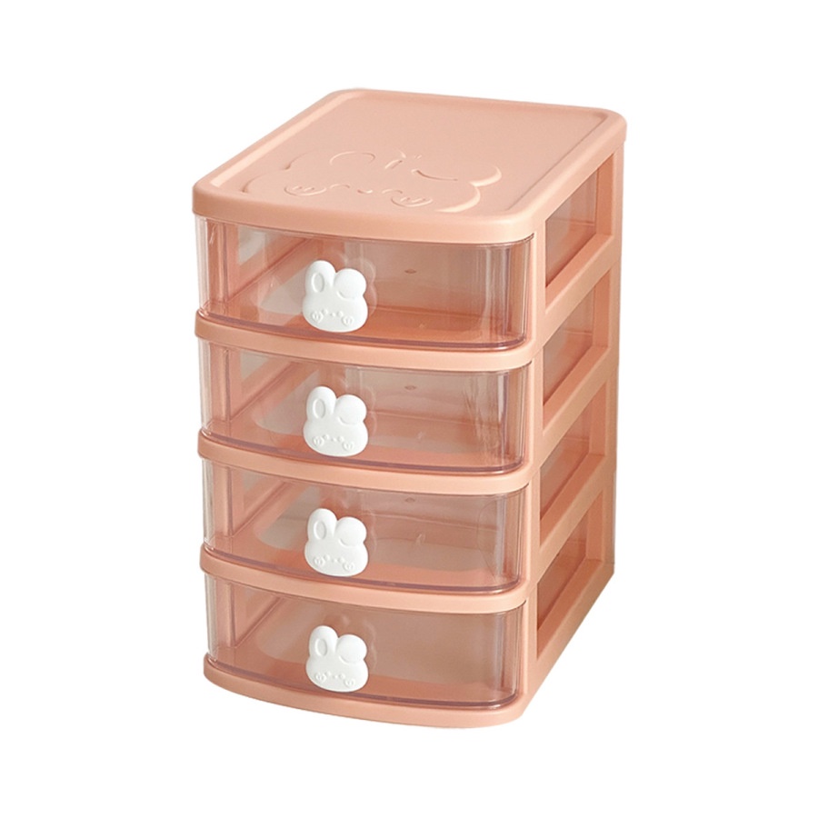 2per3 /3 /4 /5Lapis Rabbit Kawaii Desktop Organizer Laci Pink Lucu Meja Kotak Penyimpanan Tempat Pulpen