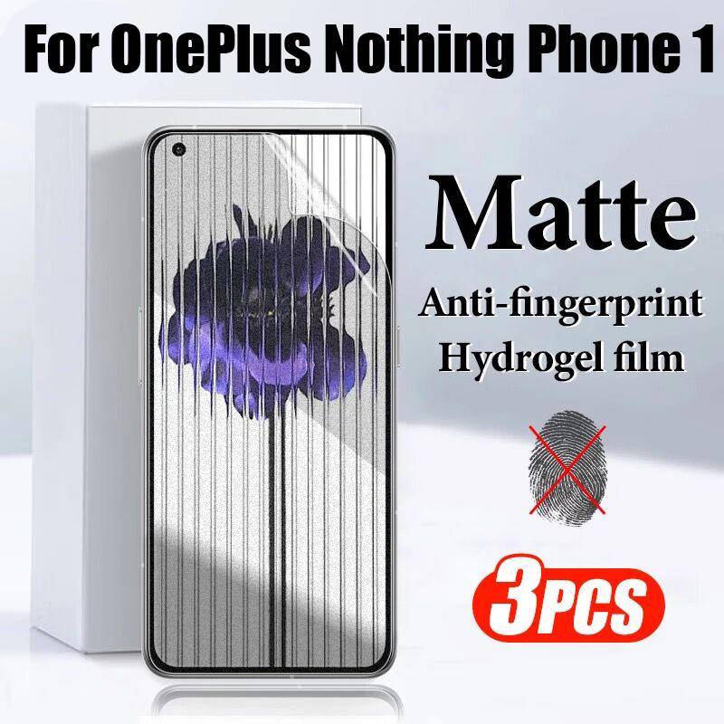 3pcs Film Hydrogel Matte Bening Untuk Nothing Phone 1fingerprints Full Cover Pelindung Layar Privasi Blueray Depan Untuk Nothing Phone One