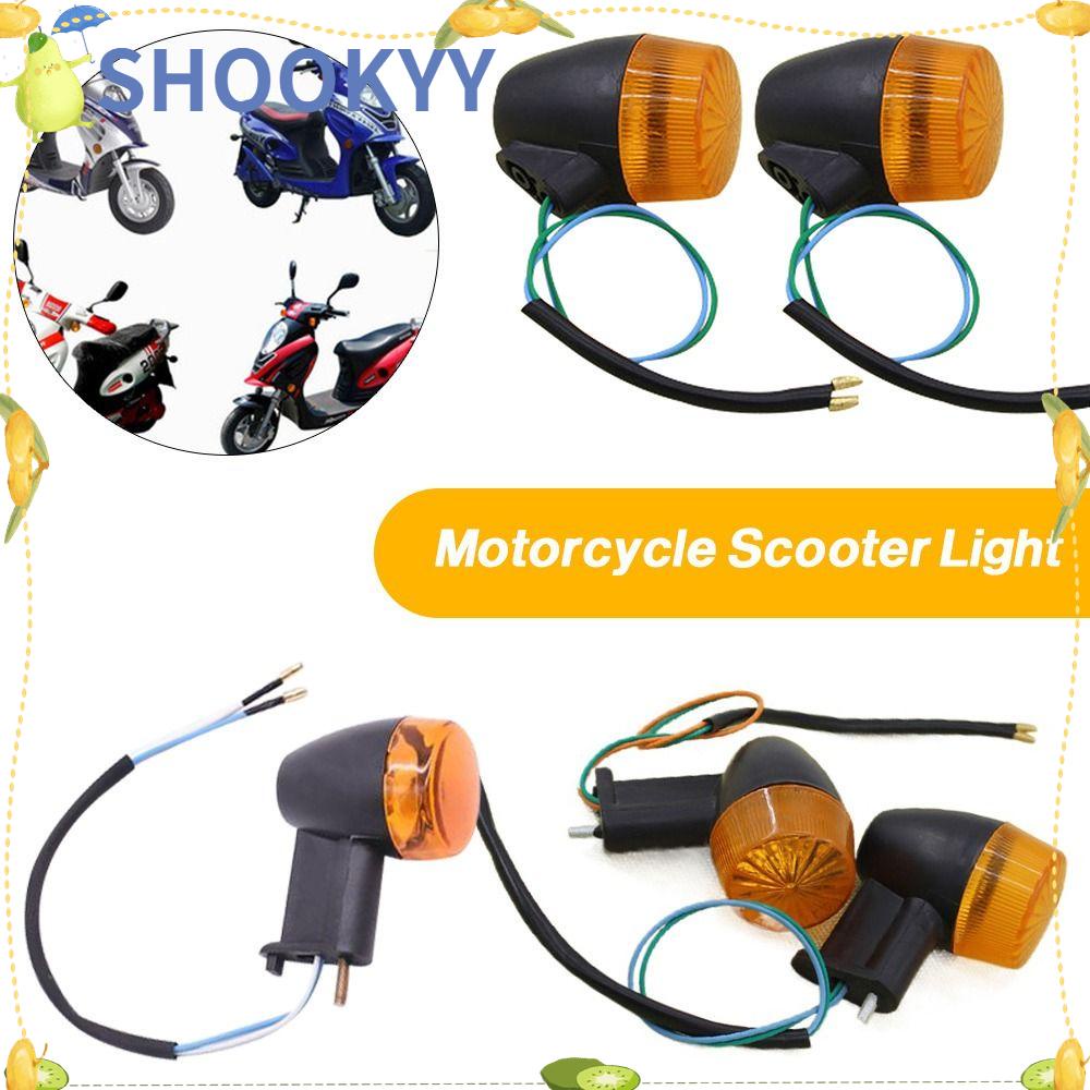 Chookyy 1/2pcs Aksesoris Lampu Skuter Motor Lampu Sepeda Blinker Flash Signal Indicator Light