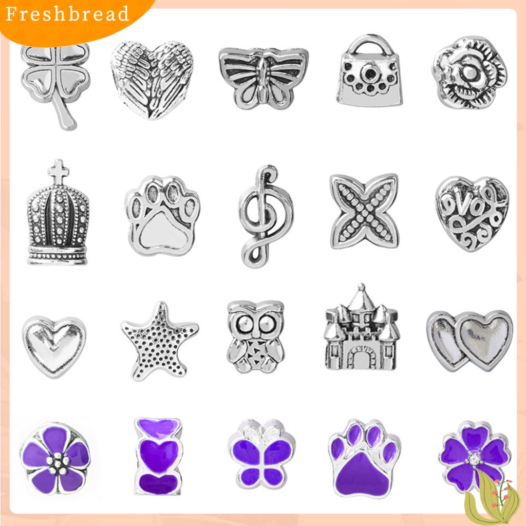 &lt; Freshbread &gt; 1kotak Gelang Manik-Manik Bersinar Good-looking Indah Indah Hadiah Halus Paduan Anak Gelang Handmade DIY Set Manik-Manik Lubang Besar Untuk Perempuan