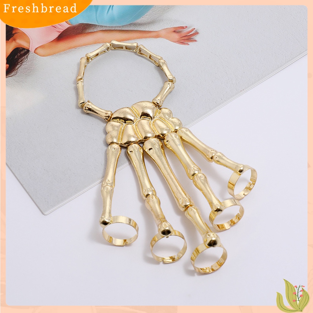 &lt; Freshbread &gt; Gelang Tangan Rantai Tengkorak Hantu Tengkorak Fashion Adjustable Untuk Halloween