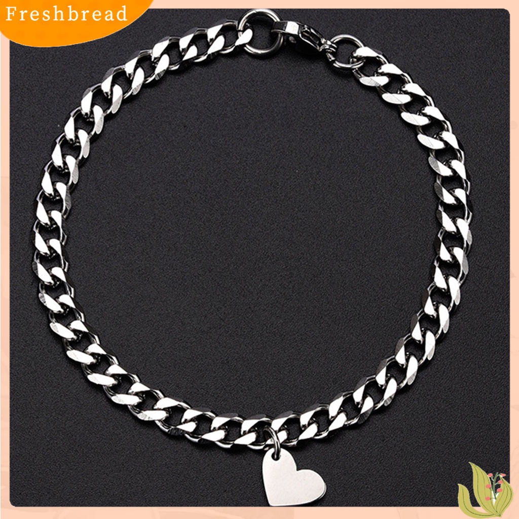 &lt; Freshbread &gt; 1pasang Fashion Gelang Semua Pertandingan Vintage Minimalis Trendi Kokoh Harian Memakai Paduan Bentuk Cinta Pasangan Gelang Hadiah Ulang Tahun