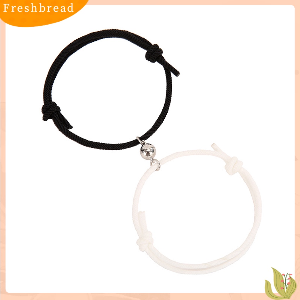 &lt; Freshbread &gt; 1pasang Gelang Pasangan Tenun Attract Tali Tangan Kekasih Jarak Jauh