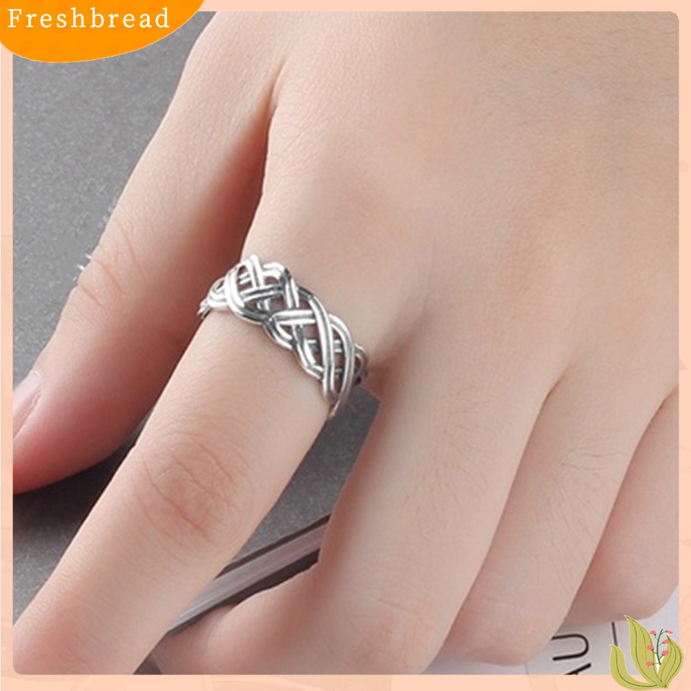 &lt; Freshbread &gt; Vintage Infinity Intertwined Cross Knot Finger Cincin Wanita Band Perhiasan Pesta