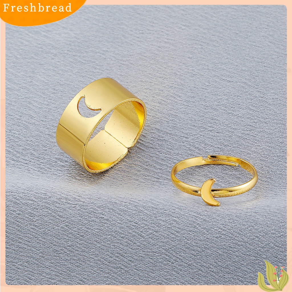 &lt; Freshbread &gt; 2Pcs Cincin Jari Pesawat Bintang Bulan Hollow Pria Wanita Vintage Butterflies Rings Untuk Pernikahan